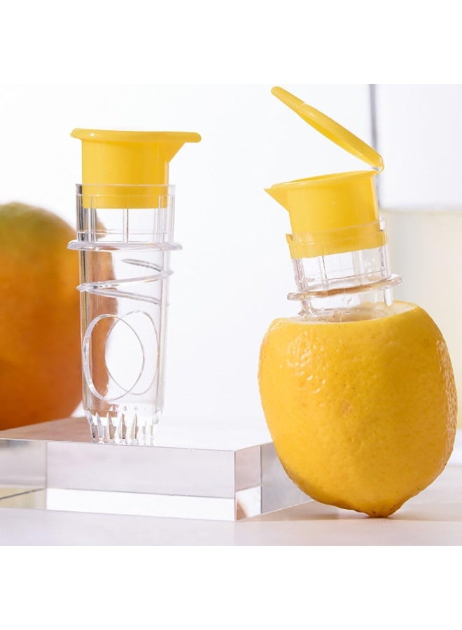 Harse 2Pcs Lemon Mini Squeezer, Screw-Top Lemon Squeezer Manual Juice Extractor with Built-In Filter Orange Citrus Press, Squeeze Lime for Cocktails, Drinks - Image 4
