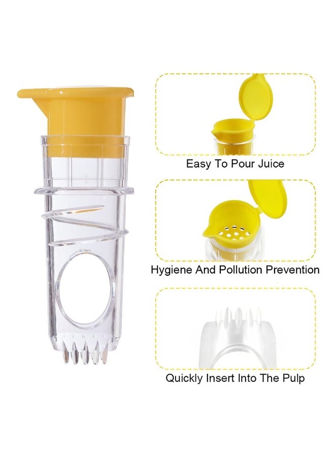 Harse 2Pcs Lemon Mini Squeezer, Screw-Top Lemon Squeezer Manual Juice Extractor with Built-In Filter Orange Citrus Press, Squeeze Lime for Cocktails, Drinks - Image 5