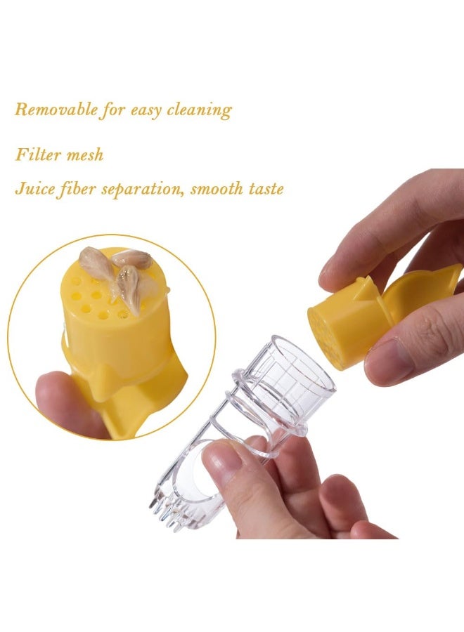 Harse 2Pcs Lemon Mini Squeezer, Screw-Top Lemon Squeezer Manual Juice Extractor with Built-In Filter Orange Citrus Press, Squeeze Lime for Cocktails, Drinks - Image 2