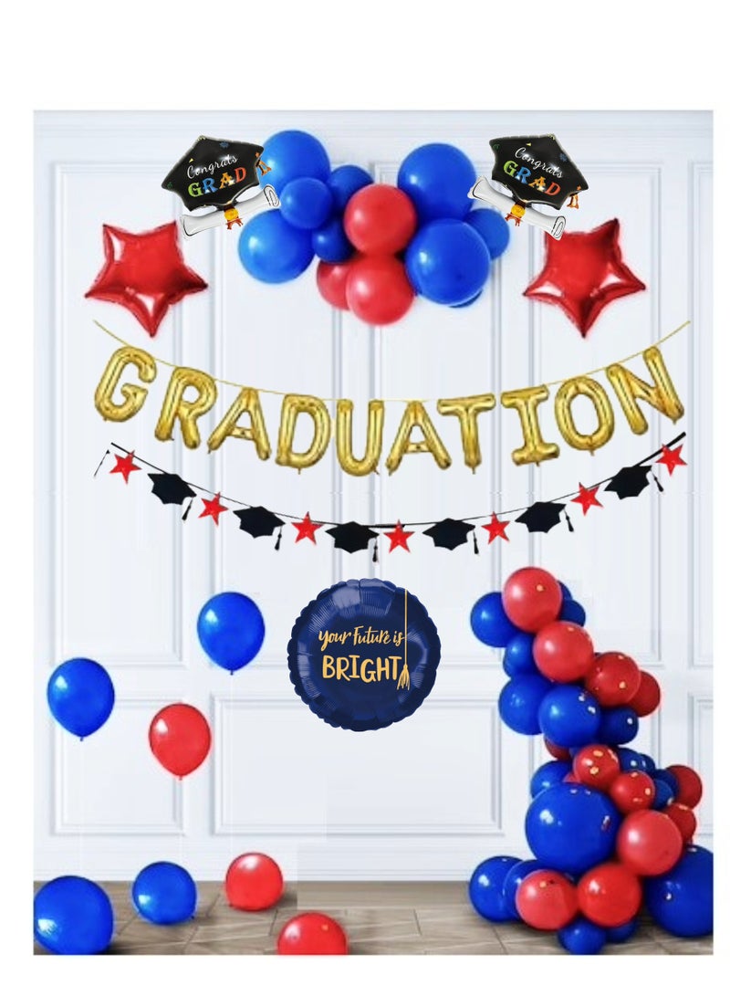 Mcolour Balloon Graduation Foil Banner And Party Balloons To Congrats New Grad - Image 1