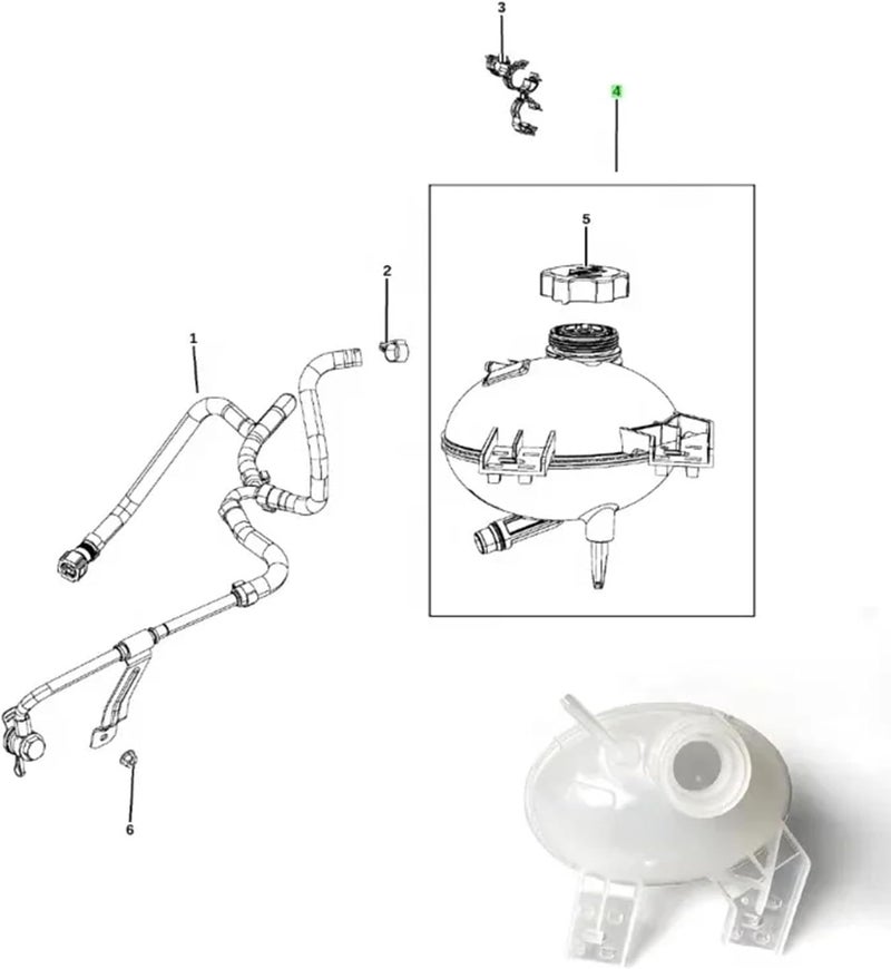 Easy Installation Car Engine Coolant Reservoir Radiator Expansion Tanks Fitment for 500X 68289857AA 68327756AA CH3014170 Engine Coolant Reservoir - Image 4