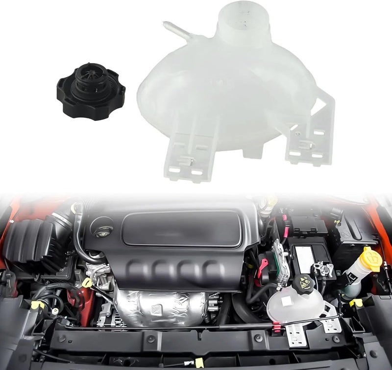 Easy Installation Car Engine Coolant Reservoir Radiator Expansion Tanks Fitment for 500X 68289857AA 68327756AA CH3014170 Engine Coolant Reservoir - Image 2