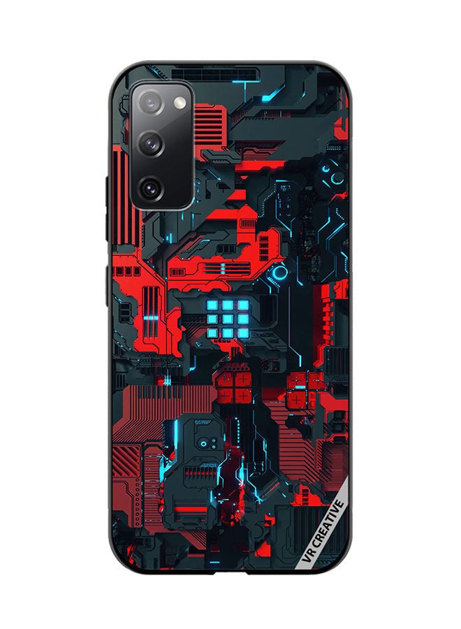 VR CREATIVE Protective Case Cover For Samsung Galaxy S20 FE 5G Circuit Design Multicolour - Image 1