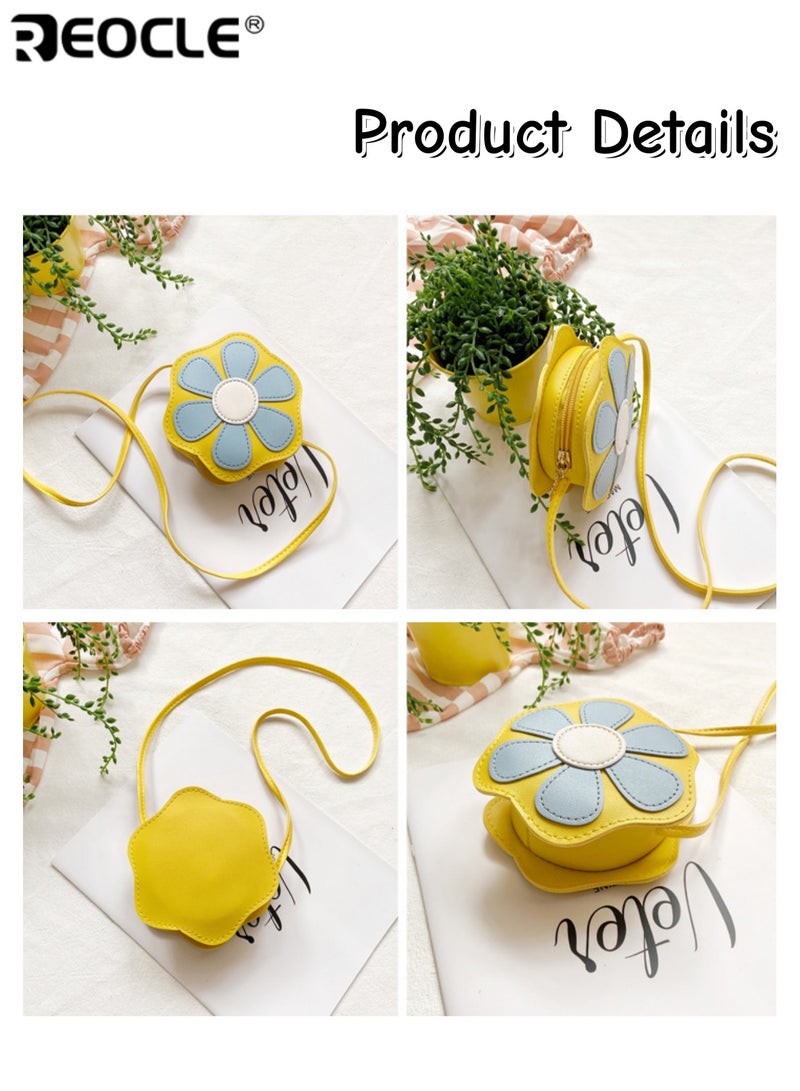 ريوكل حقيبة صدر صغيرة للأطفال على شكل وردة حقيبة كتف يومية عارضة حقيبة تخزين محمولة بتصميم لطيف - Image 5