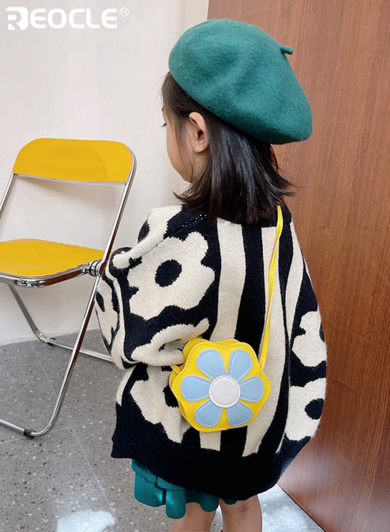 ريوكل حقيبة صدر صغيرة للأطفال على شكل وردة حقيبة كتف يومية عارضة حقيبة تخزين محمولة بتصميم لطيف - Image 1