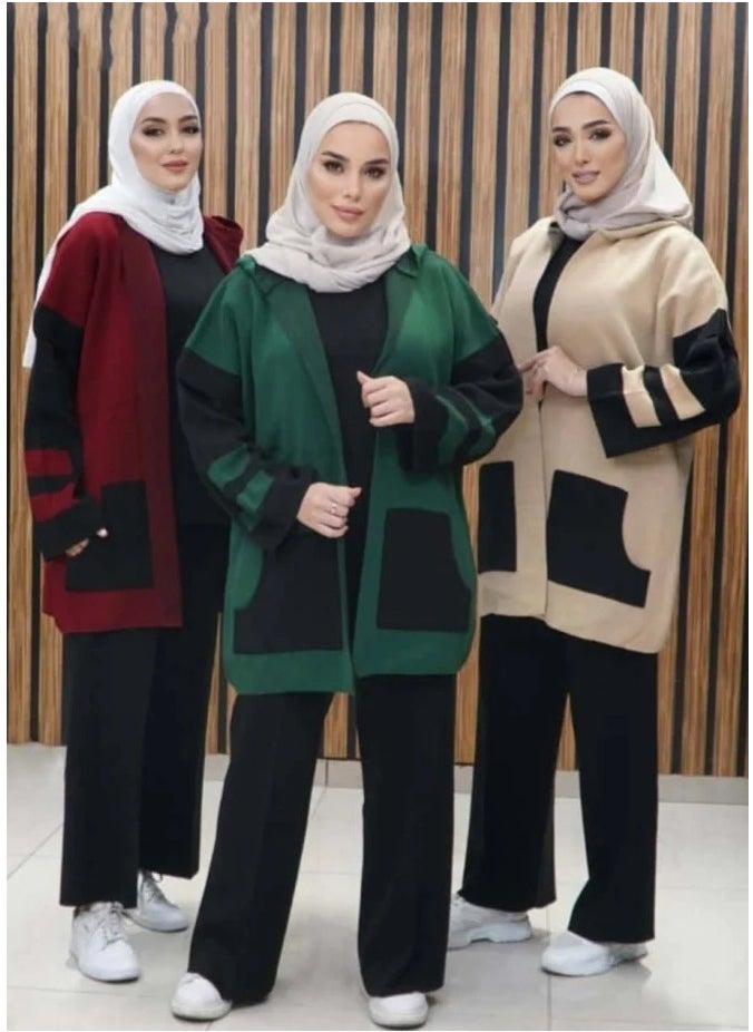 FAMILY cotton Three-piece knitted pajama 