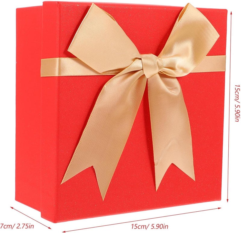 SWETRACE Red Small Box 15x15x7cm for Wedding Candy, Party Favor, and Birthday Presents – Decorative Empty Favor Packaging Box for Bridesmaid and Celebration Wrapping - Image 2