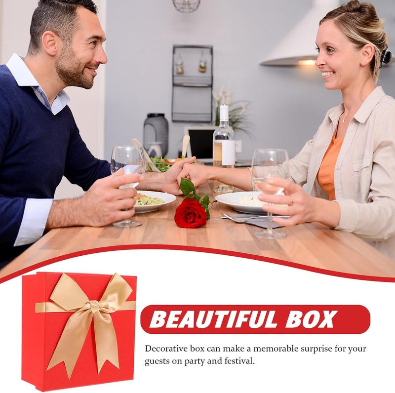 SWETRACE Red Small Box 15x15x7cm for Wedding Candy, Party Favor, and Birthday Presents – Decorative Empty Favor Packaging Box for Bridesmaid and Celebration Wrapping - Image 3