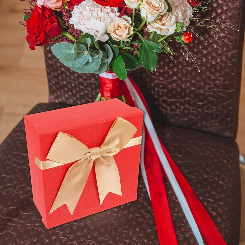SWETRACE Red Small Box 15x15x7cm for Wedding Candy, Party Favor, and Birthday Presents – Decorative Empty Favor Packaging Box for Bridesmaid and Celebration Wrapping - Image 5