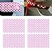 Hugwits 4 PCS Car Heart Pattern Taillight Stickers SelfAdhesive Automotive Rear Lamp Decals Cuttable Taillight Tint Film Sheet Universal for Most Cars Pink - Image 2