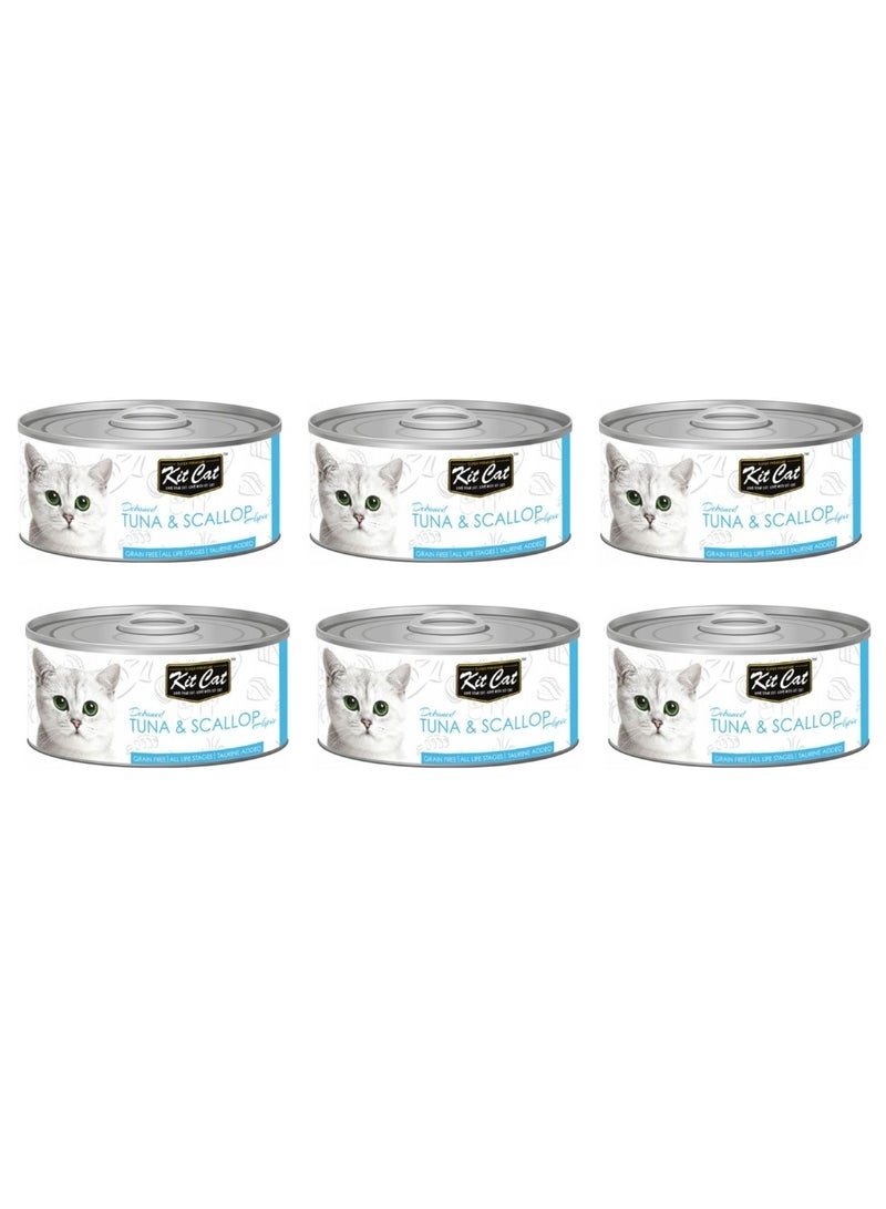 Kit Cat Cat Wet Food Deboned Tuna And Scallop Flavor 80g Pack Of 6 - Image 1