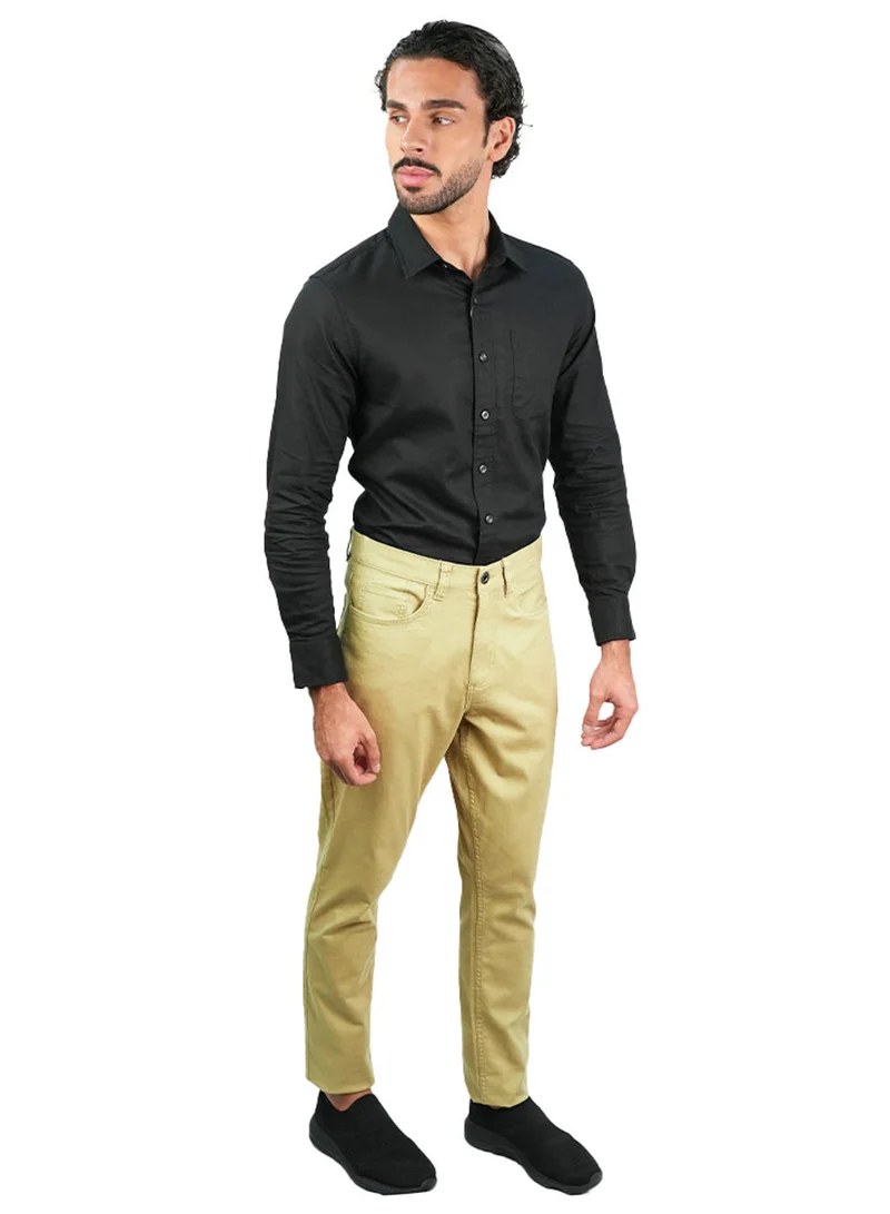 GIORDANO  Men’s Cotton Regular Taper Stretch Twill Khakis for Men | Best Price UAE