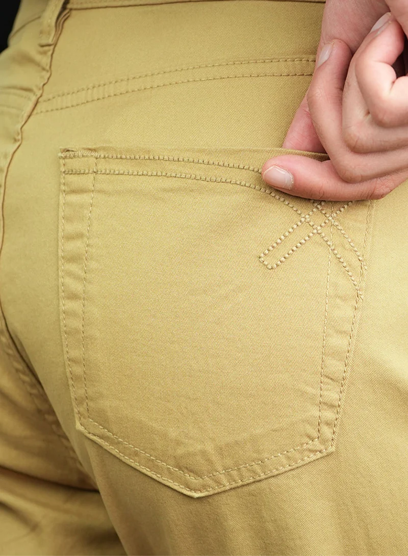 GIORDANO  Men’s Cotton Regular Taper Stretch Twill Khakis for Men | Best Price UAE