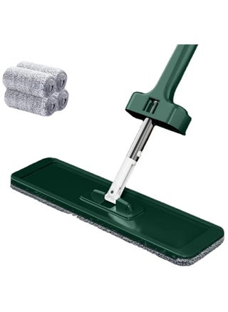 Microfibre Flat Floor Mop 360° Rotatable Wet and Dry for Hardwood Extendable Handle With Dewatering Cleaning Scraper With 4pc Reusable Microfiber Pads (Green) - pzsku/Z14D10AB393E66039623FZ/45/1746232374/4265b726-5bde-45f9-9c22-f65f3adacd15