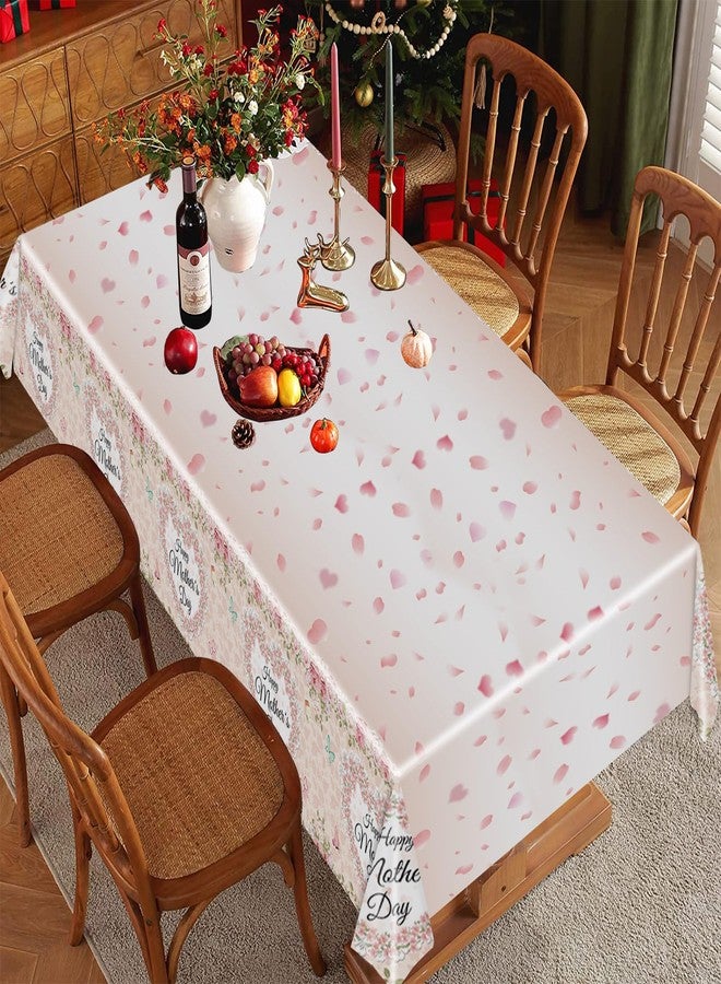 Emopeak Mother's Day Decorations Tablecloth 54” x 108”, Supplies Disposable Rectangular Tablecloth The Best Mother's Table Party Decoration for My Mother's Party - Image 3
