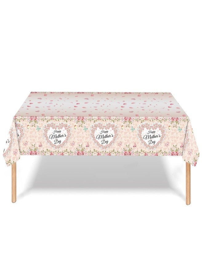 Emopeak Mother's Day Decorations Tablecloth 54” x 108”, Supplies Disposable Rectangular Tablecloth The Best Mother's Table Party Decoration for My Mother's Party - Image 2