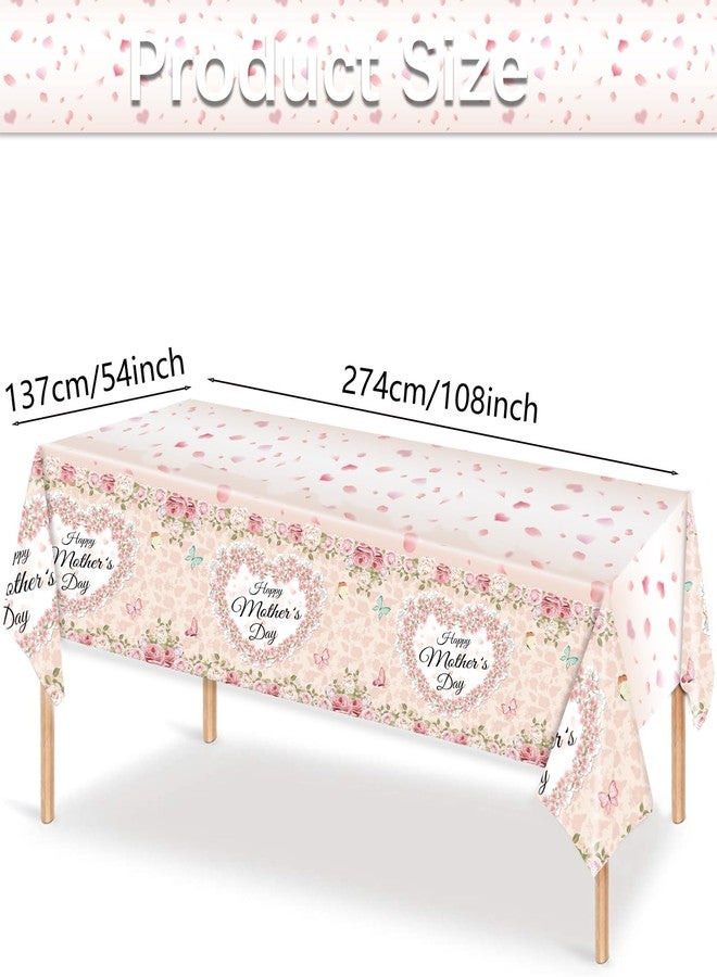 Emopeak Mother's Day Decorations Tablecloth 54” x 108”, Supplies Disposable Rectangular Tablecloth The Best Mother's Table Party Decoration for My Mother's Party - Image 4