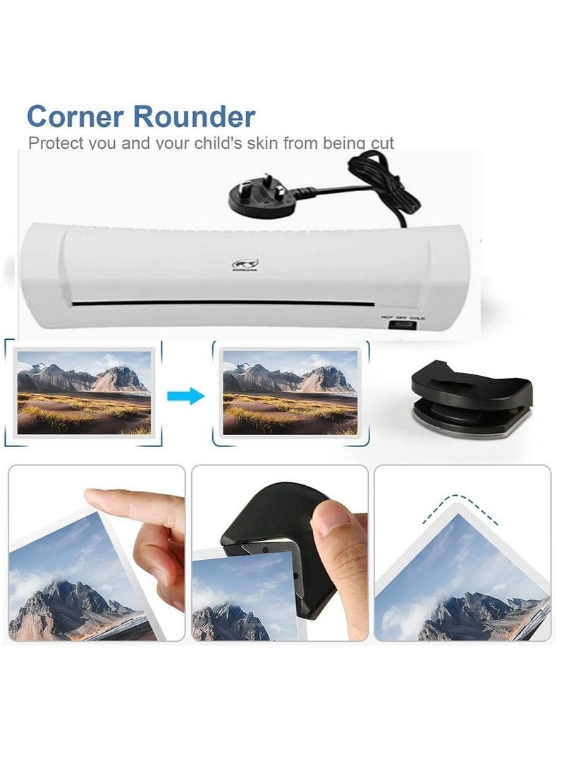 OSMILE 4-in-1 A4 A5 A6 Laminator Machine with Paper Cutter, Corner Rounder, and 15 Laminating Sheets – Hot & Cold Thermal Lamination for Home, Office, and School - Image 5