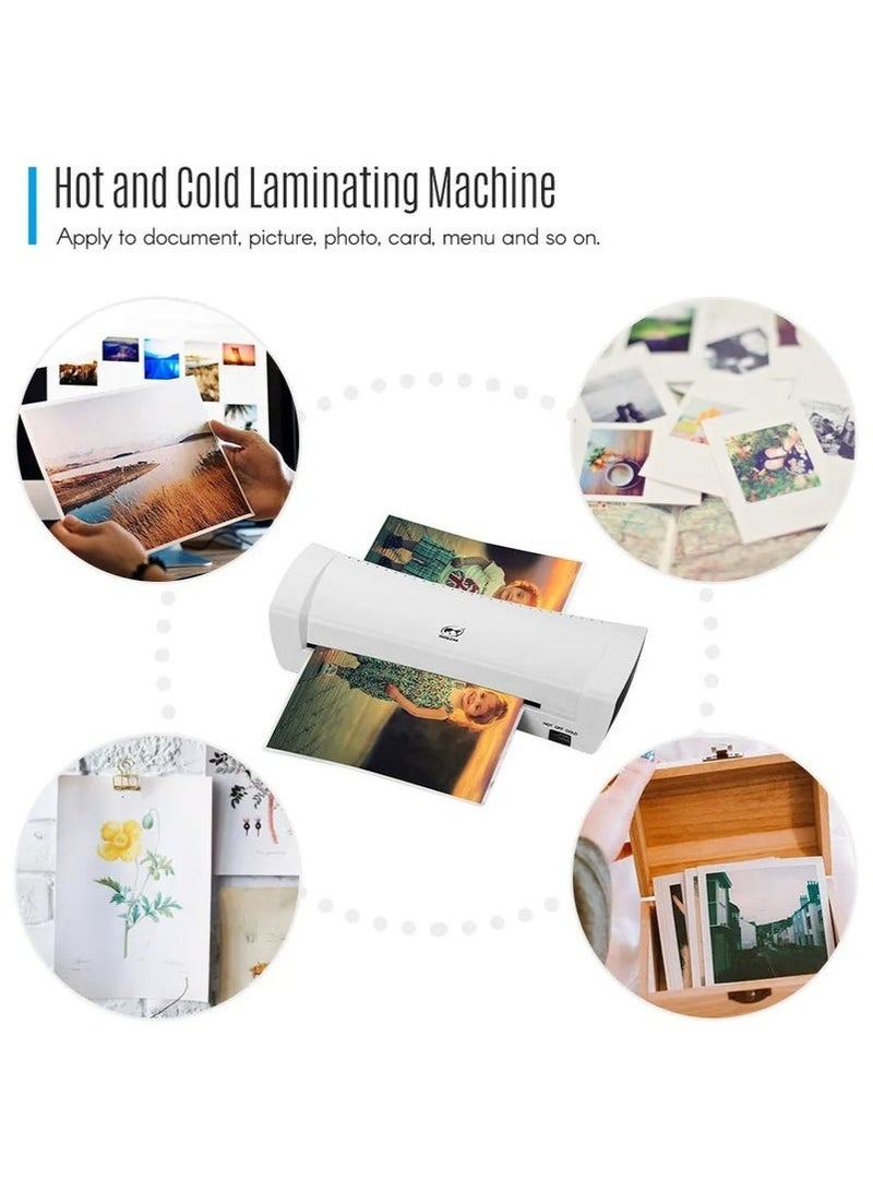 OSMILE 4-in-1 A4 A5 A6 Laminator Machine with Paper Cutter, Corner Rounder, and 15 Laminating Sheets – Hot & Cold Thermal Lamination for Home, Office, and School - Image 3