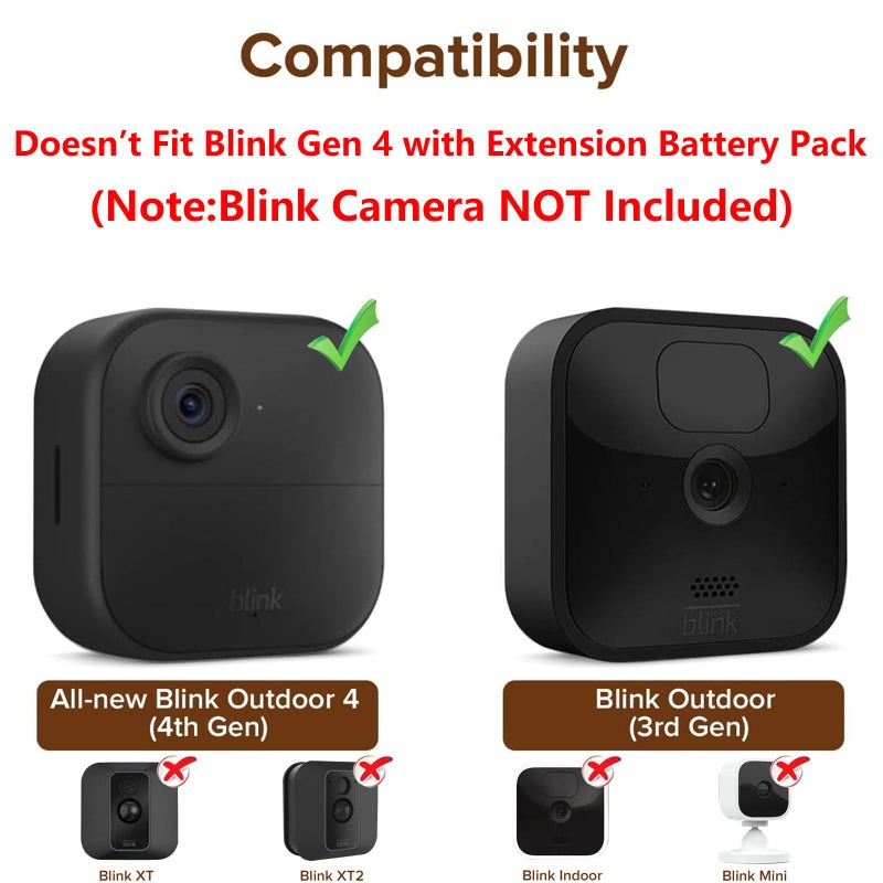 delilyn Wall Mount for Blink Outdoor Camera, Weatherproof Protective Housing with Charging Cutout for All-New Blink Outdoor 4 (4th Gen) & (3rd Gen), 360Â° Adjustable Bracket for Blink Security Camera System - Image 2