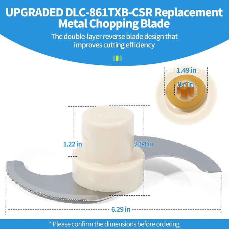 MOHTOL شفرة تقطيع بديلة DLC-861TXB-CSR – متوافقة مع معالج الطعام كويزينارت سعة 11 كوب، قاطع طعام من الفولاذ المقاوم للصدأ لسلسلة DLC-8، DFP-11، DLC-2011 – شفرة بديلة لمعالج الطعام - Image 4