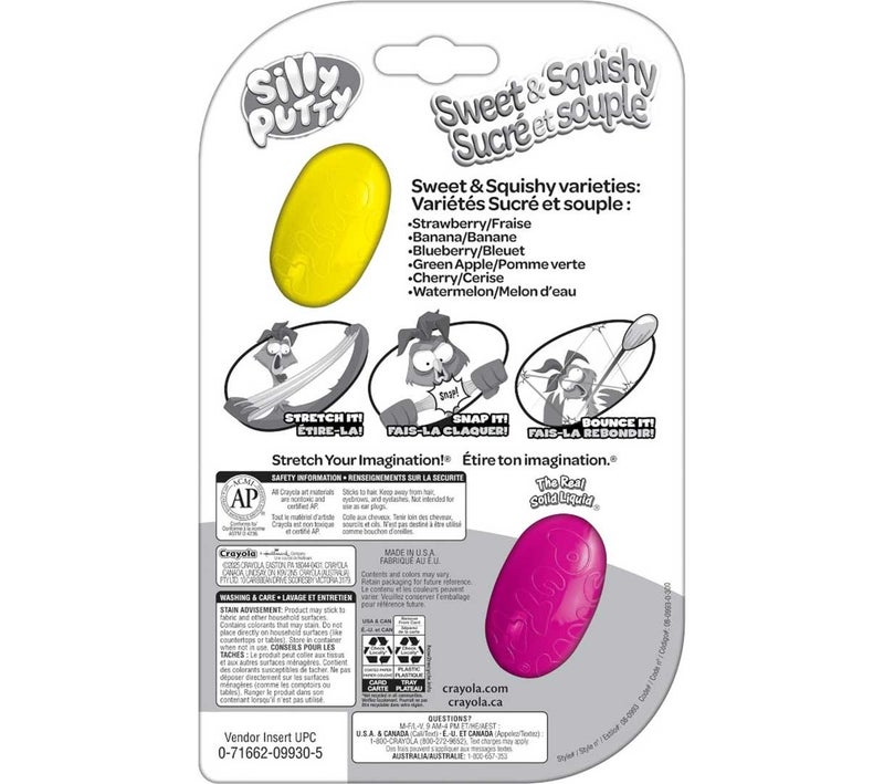 Crayola Silly Putty Scented Eggs 2-Pack – Sweet & Squishy Assorted Fruity Scents, Sensory Fidget Toy for Kids Ages 4+, Classic Stretchy Putty, Non-Toxic - Image 2