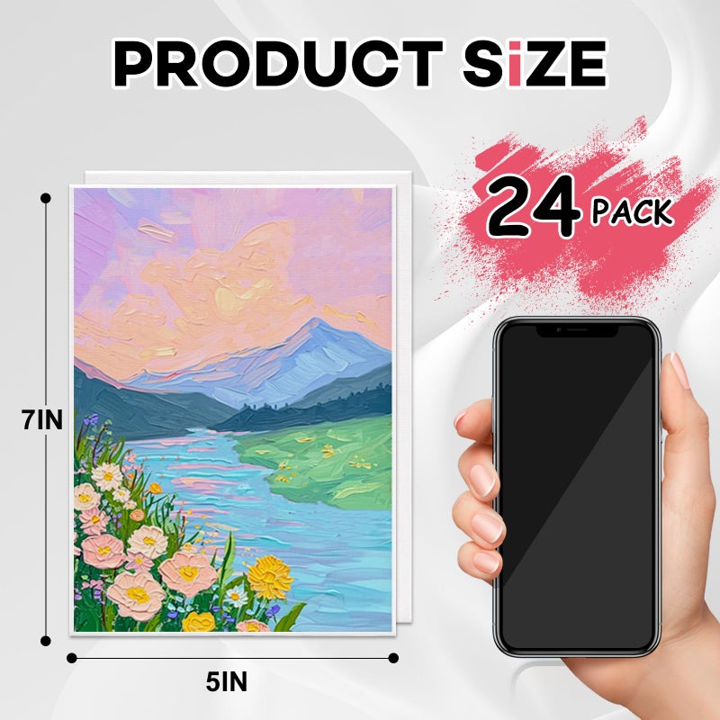 ESRICH Small Canvases for Painting 5x7IN, 24 Pack Small Canvas Boards Painting Canvas Primed Acid-Free Blank Canvas Panels for Oil Paint, Watercolor, Acrylic Paint, Gouache &Tempera. - Image 2