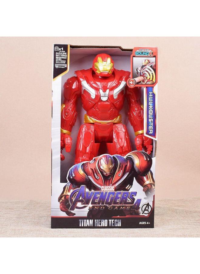 نسخة الصوت والضوء من Avengers Mobile Iron Man Hulk Captain America زينة دمية Spider-Man مصنوعة يدويًا - اللون: Hulkbuster - الارتفاع حوالي 30 سم (يرجى الاطلاع على التفاصيل) - Image 1