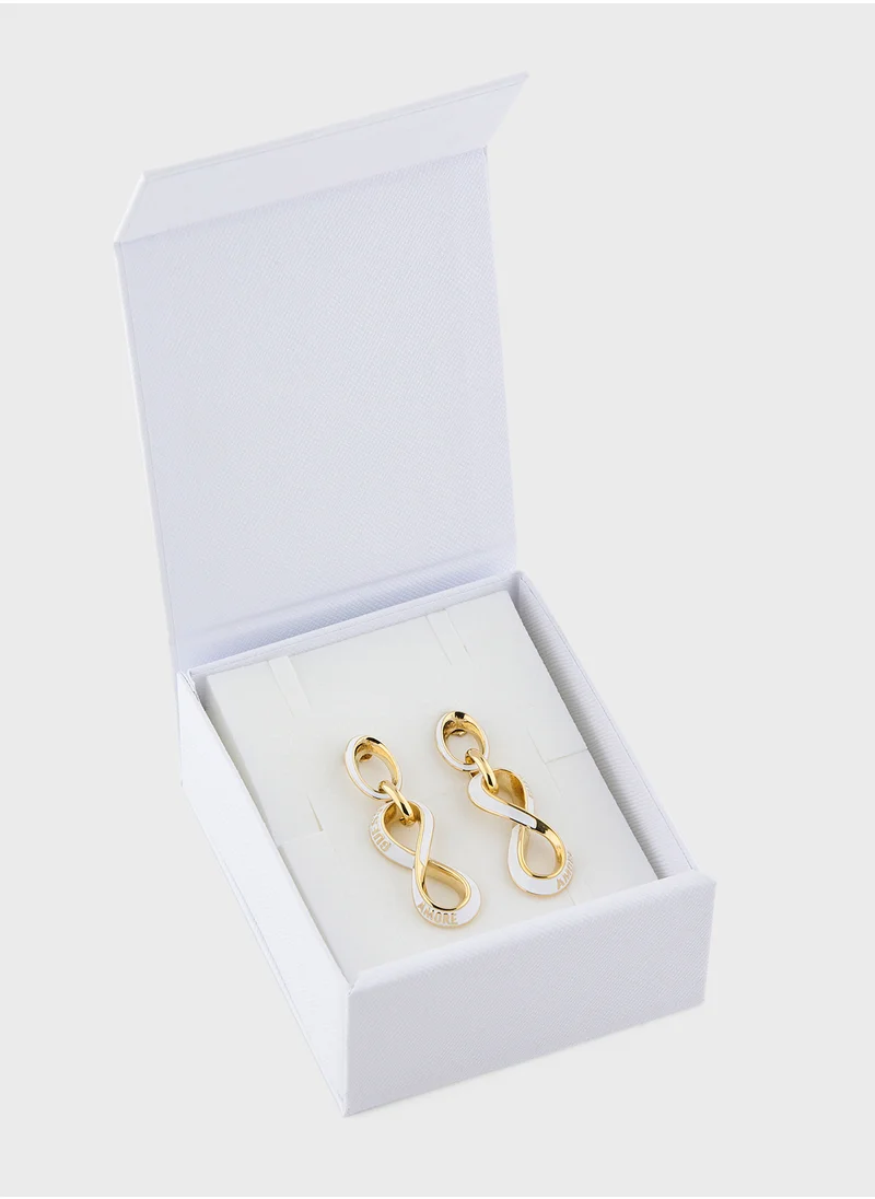 جس Jube05045Jwygwht/U 52Mm Infinity Pendant Earrings