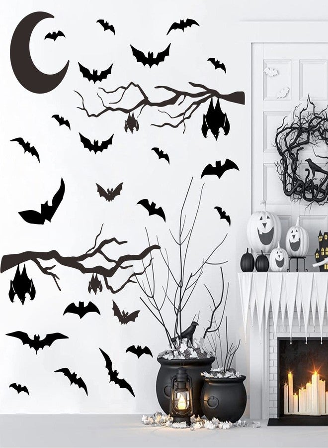 إياسو ملصقات حائط على شكل خفاش الهالوين ملصقات حائط على شكل خفاش ديكور نافذة الهالوين - Image 2
