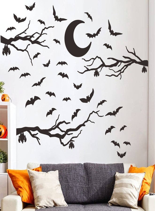 إياسو ملصقات حائط على شكل خفاش الهالوين ملصقات حائط على شكل خفاش ديكور نافذة الهالوين - Image 4