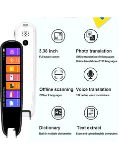 TIGER Translator Pen Scanner – 134 Language Translator Device, 3.38-Inch Full Touch IPS Screen, OCR Text-to-Speech Image Scanner, Wifi Wireless Reading Pen with Camera & Speaker for Dyslexia, 9 Language Offline Translator with 8GB Internal Storage, White  - Image 5