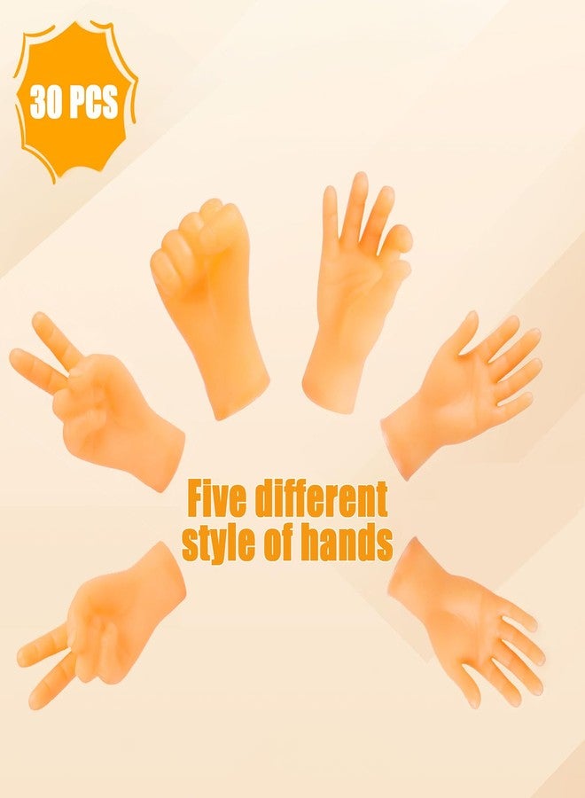 STEFORD 30 PCS Tiny Finger Hands, Mini Rubber Finger Puppets Funny Little Small Hands for Fingers, Cats, Shows, Parties, Games - Image 3
