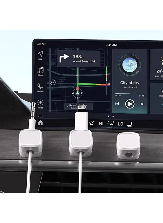 20 قطعة مشابك كابلات مغناطيسية سوداء قابلة للتعديل منظّم كابلات غير منزلق لمكتب وسيارة ومنزل - Image 5