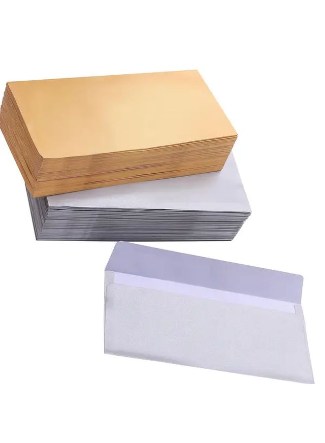 100 Golden Business Envelopes Printable 9.5 X 4.1 Inches For Company Letters Legal Documents Checks Letterheads And Invoices - Image 5