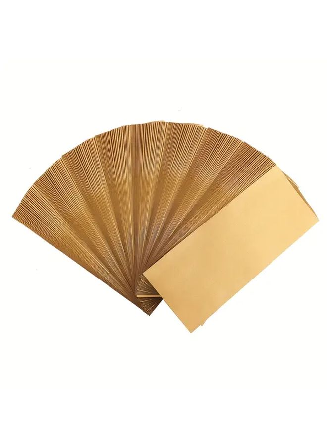 100 Golden Business Envelopes Printable 9.5 X 4.1 Inches For Company Letters Legal Documents Checks Letterheads And Invoices - Image 1
