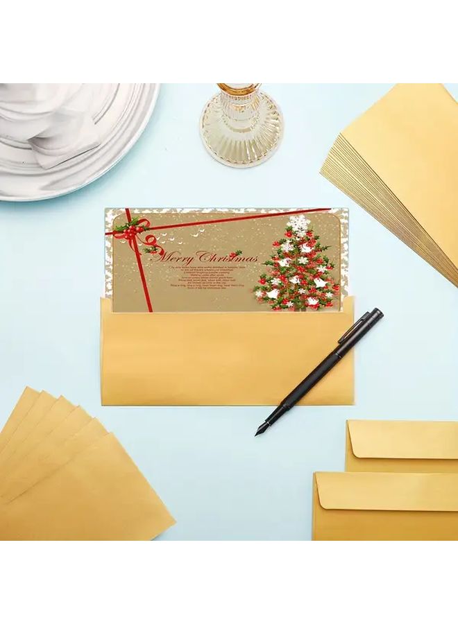 100 Golden Business Envelopes Printable 9.5 X 4.1 Inches For Company Letters Legal Documents Checks Letterheads And Invoices - Image 3