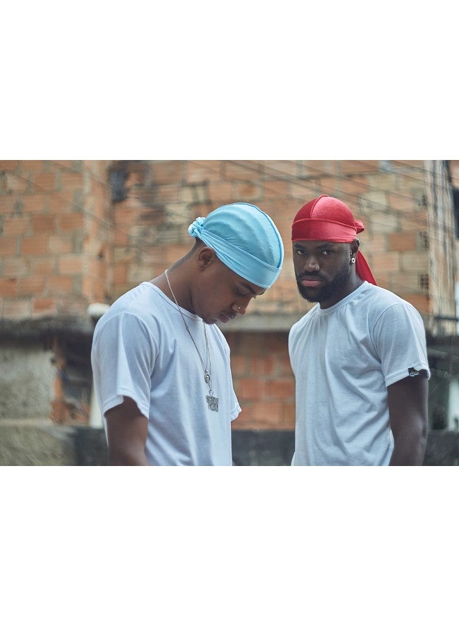 ForceWave 10 Pieces Silky Durags Long Tail For Women Men Satin Durag 360 Wave，Dorag, 10 Pieces - Image 3