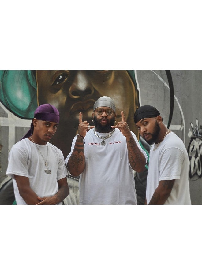 ForceWave 10 Pieces Silky Durags Long Tail For Women Men Satin Durag 360 Wave，Dorag, 10 Pieces - Image 2