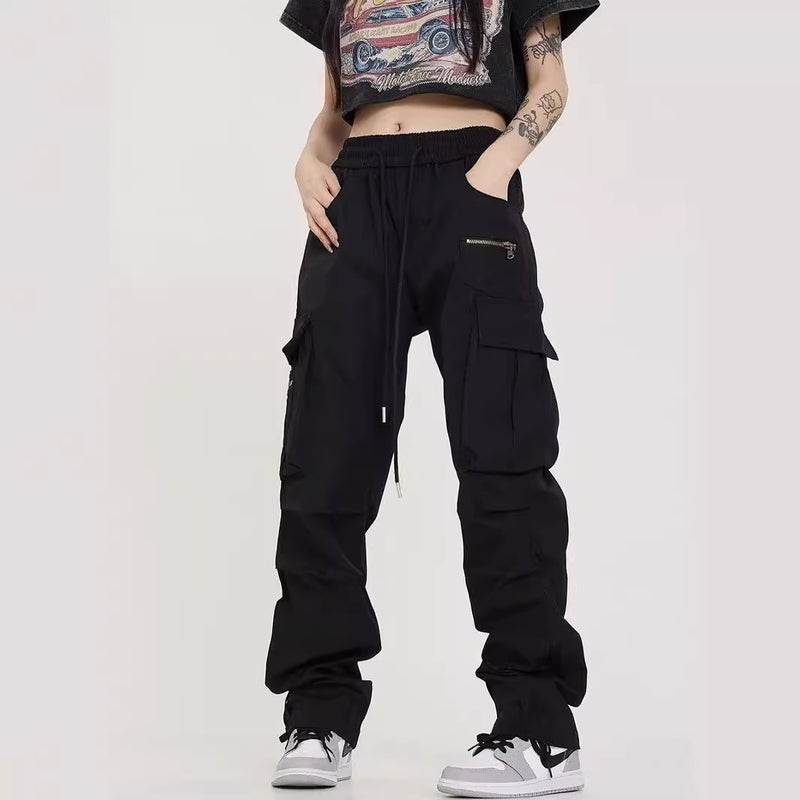 American Style Overalls Street Loose Straight Korean Style Summer Couples Fashionable Casual All-Match Wide-Leg Pants For Teenagers - Image 5