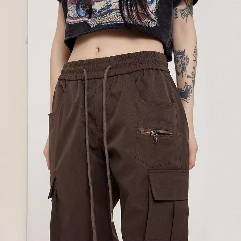 American Style Overalls Street Loose Straight Korean Style Summer Couples Fashionable Casual All-Match Wide-Leg Pants For Teenagers - Image 4