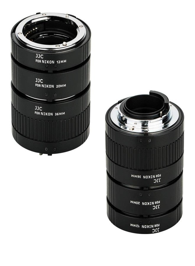 JJC F Mount Auto Focus Macro Extension Tube Set for Nikon D850 D750 D3500 D3400 D7500 D7200 D7100 D7000 D5600 D5500 D5300 D5200 D5100 D5000 D3300 D3200 D3100 D800 D810 D700 D610 D600 D500 and More - Image 1