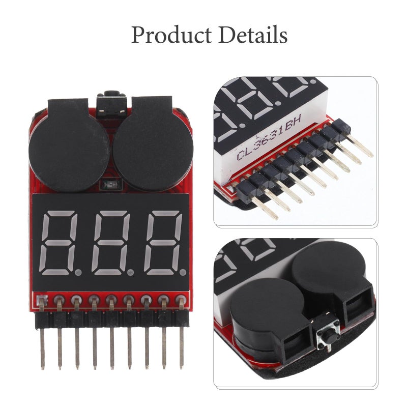 Digital Battery Tester with LED Indicator and Low Voltage Alarm for RC LiPo Packs - Image 4