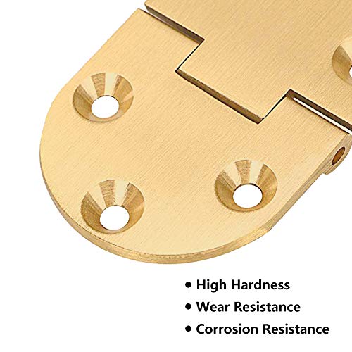 Saipor Saiper 90 Degree Solid Brass Butler Tray Hinges (2pcs) Flip Top Hinge with Screws for Folding Tables/Sewing Machine Table, Folding Hinges Furniture Accessories - Image 5