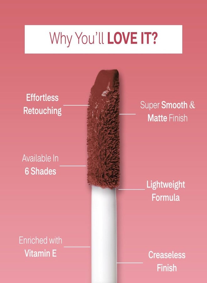 أحمر شفاه سائل FLiCKA RU Ready 04 SpicedTea - لون بني دافئ لإطلالة أنيقة ومريحة | لمسة نهائية مخملية غير لامعة | 5 مل | يدوم طويلاً، لا يبهت، مقاوم للانتقال - Image 4