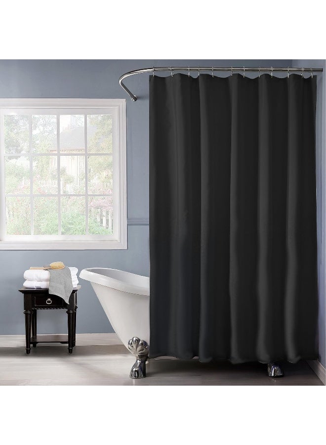 Bath Bliss Bath Bliss Heavy Shower Curtain Liner, 12 Rust Resistant Metal Grommets, 3 Weighted Magnet Hem, Black  - Image 2