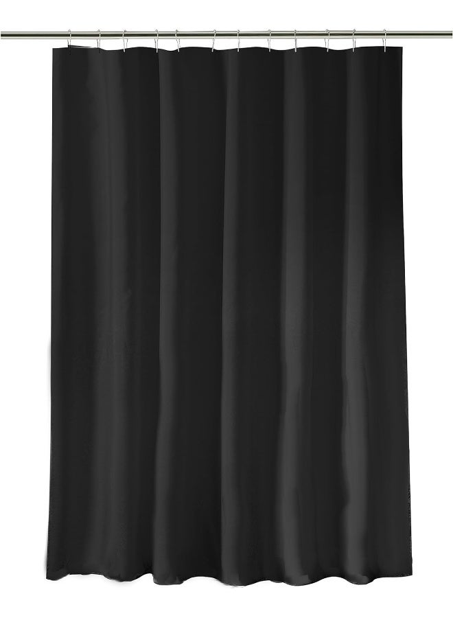 Bath Bliss Bath Bliss Heavy Shower Curtain Liner, 12 Rust Resistant Metal Grommets, 3 Weighted Magnet Hem, Black  - Image 1