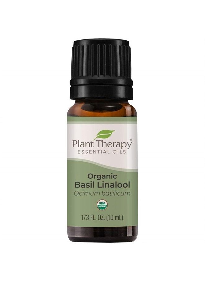 Plant Therapy USDA Certified Organic Basil Linalool Essential Oil 10 mL (1/3 oz) 100% Pure, Therapeutic Grade  - Image 1