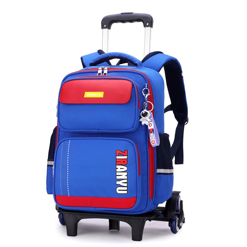 حقيبة ظهر بعجلات بأسلوب بريطاني جديدة من ناتشورال فيش لطلاب المدرسة الابتدائية - Image 3