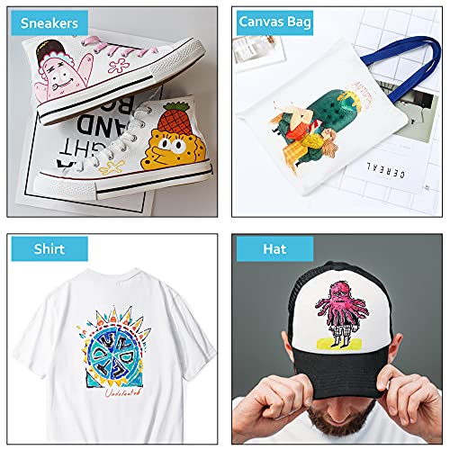 Lelix Fabric Markers, 30 Permanent Colors Dual Tip Fabric Pens for Writing Painting on T-Shirts Clothes Sneakers Canvas Pillowcases, Child Safe & Non-Toxic for Kids Adults - Image 3